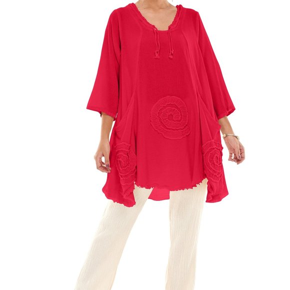 Oh My Gauze! Tops Oh My Gauze Circle Blouse Tunic Top 0 Cotton